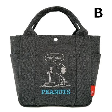 スヌーピー トート ＩＰ デリ PENUTS リサイクルコットン エコバッグ 手提げカバンアメリカン雑貨の画像