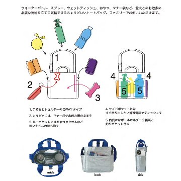 トートバッグ SN スクエア DOG BUDDY 手提げカバン バディ お散歩 トートアメリカン雑貨の画像