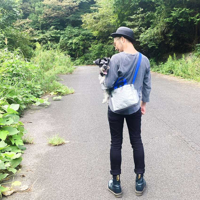 トートバッグ SN スクエア DOG BUDDY レジャーシート 手提げカバン バディ お散歩 トートアメリカン雑貨の画像