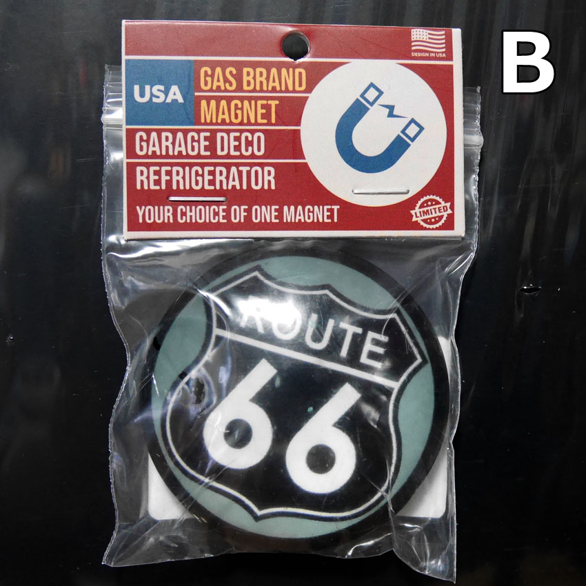 アメリカンラウンドマグネット GAS OIL BRAND MAGNET 磁石 マグネット アメリカン雑貨の画像