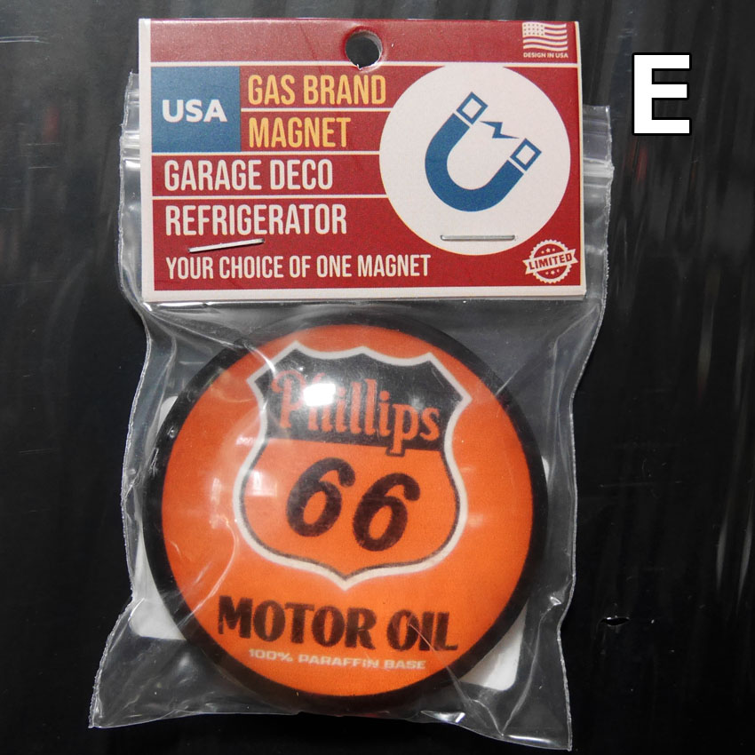 アメリカンラウンドマグネット GAS OIL BRAND MAGNET 磁石 マグネット アメリカン雑貨の画像