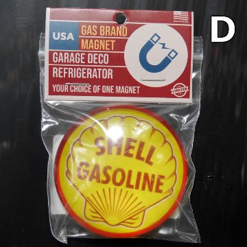 アメリカンラウンドマグネット GAS OIL BRAND MAGNET 磁石 マグネット アメリカン雑貨の画像