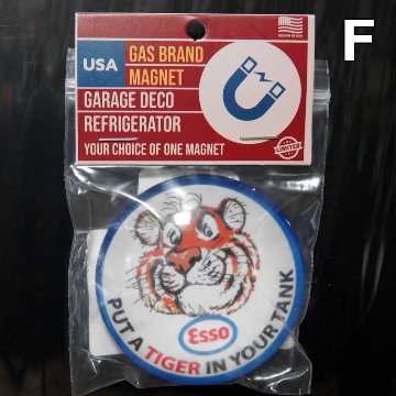 アメリカンラウンドマグネット GAS OIL BRAND MAGNET 磁石 マグネット アメリカン雑貨の画像