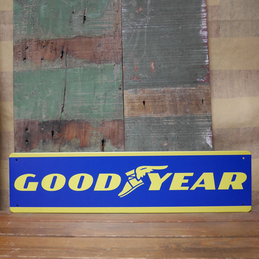 アメリカンサインボード GOOD YEAR グッドイヤー　横長　ガレージインテリア ブリキ看板の画像