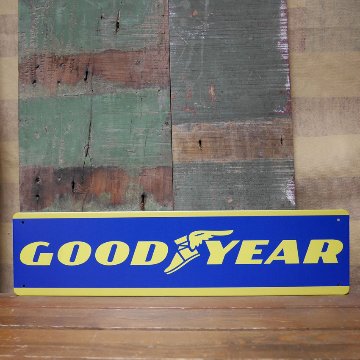 アメリカンサインボード GOOD YEAR グッドイヤー　横長　ガレージインテリア ブリキ看板の画像