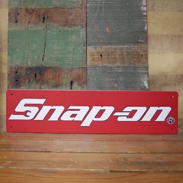 アメリカンサインボード SNAP-ON スナップオン　横長　ガレージインテリア ブリキ看板の画像