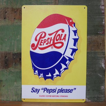 ペプシコーラ 看板　A4ティンサイン　 PEPSI　アメリカン雑貨の画像