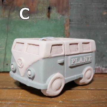 クラシックカーポット バス ガーデニング プランター CLASIC CAR MINI 鉢 グリーンポット ガーデニング雑貨の画像