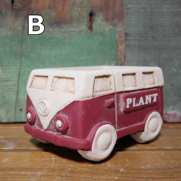 クラシックカーポット バス ガーデニング プランター CLASIC CAR MINI 鉢 グリーンポット ガーデニング雑貨の画像