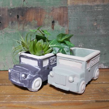 クラシックカーポット ミニ デリバン ガーデニング プランター CLASIC CAR MINI 鉢 グリーンポット ガーデニング雑貨の画像