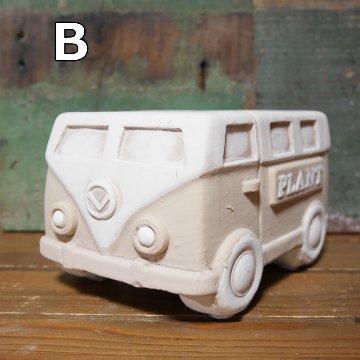 クラシックカーポット バス Lサイズ ガーデニング プランター CLASIC CAR 鉢 グリーンポット ガーデニング雑貨の画像