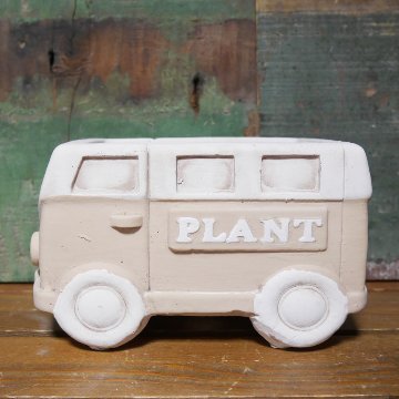 クラシックカーポット バス Lサイズ ガーデニング プランター CLASIC CAR 鉢 グリーンポット ガーデニング雑貨の画像