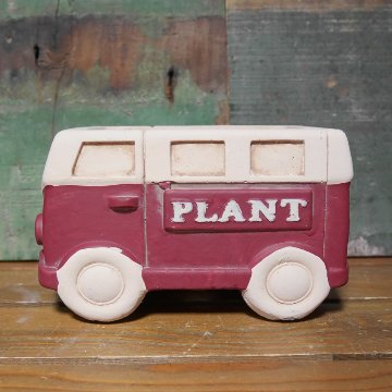 クラシックカーポット バス Lサイズ ガーデニング プランター CLASIC CAR 鉢 グリーンポット ガーデニング雑貨の画像