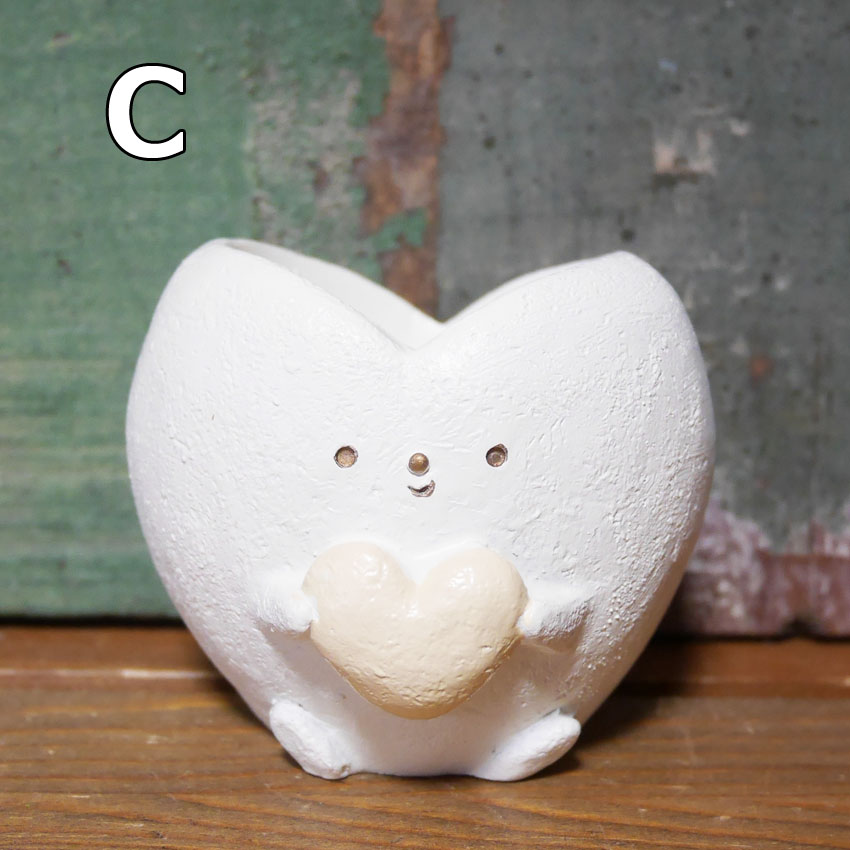 ハート ポット LITTLE RESIN POT リトルレジンポット グリーンポット ガーデニング雑貨の画像