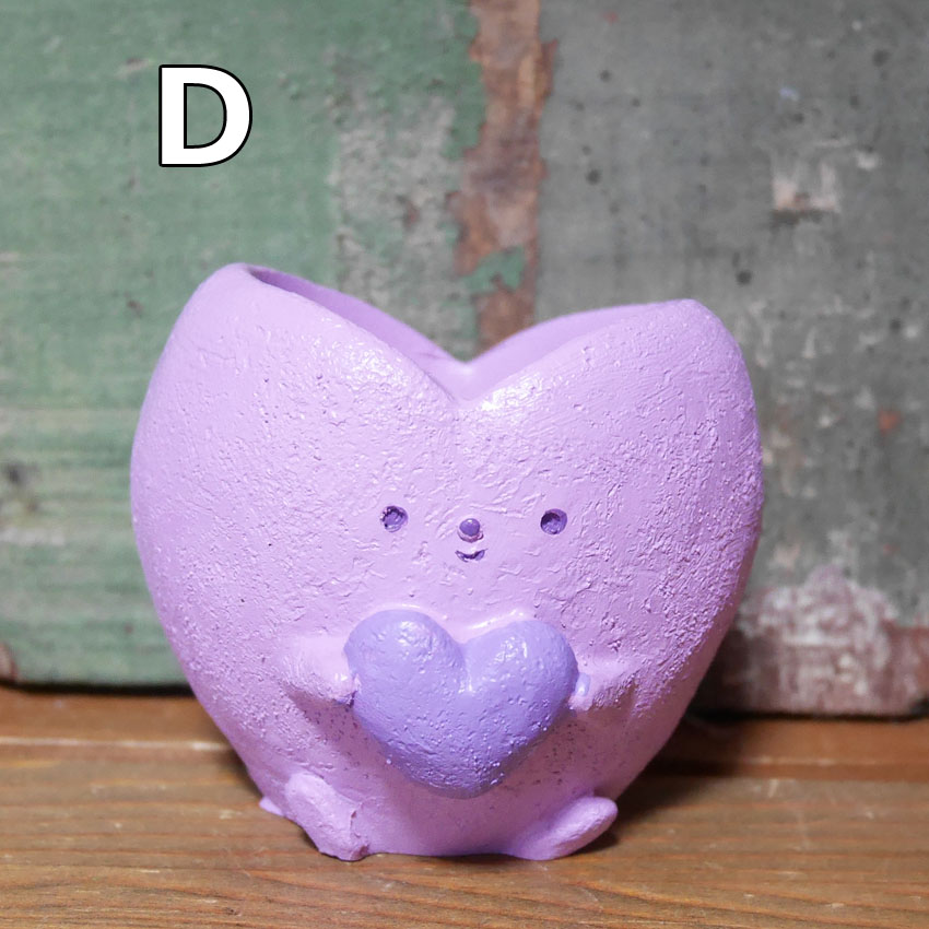 ハート ポット LITTLE RESIN POT リトルレジンポット グリーンポット ガーデニング雑貨の画像