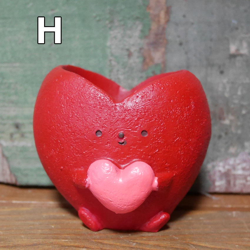 ハート ポット LITTLE RESIN POT リトルレジンポット グリーンポット ガーデニング雑貨の画像