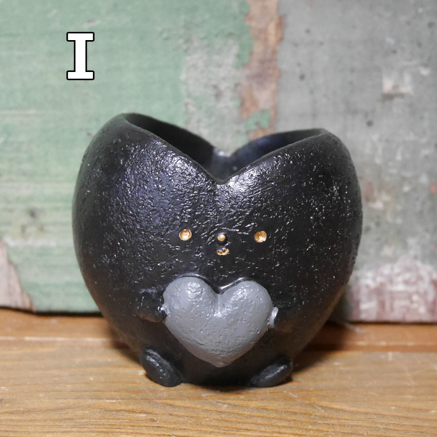 ハート ポット LITTLE RESIN POT リトルレジンポット グリーンポット ガーデニング雑貨の画像