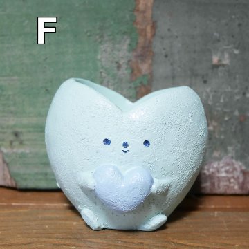 ハート ポット LITTLE RESIN POT リトルレジンポット グリーンポット ガーデニング雑貨の画像