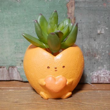 ハート ポット LITTLE RESIN POT リトルレジンポット グリーンポット ガーデニング雑貨の画像