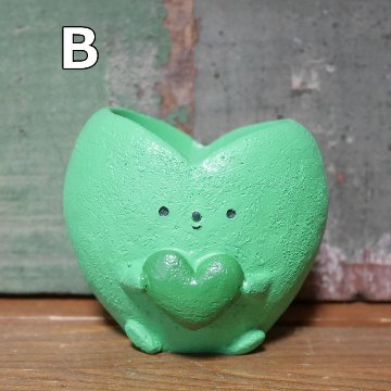 ハート ポット LITTLE RESIN POT リトルレジンポット グリーンポット ガーデニング雑貨の画像