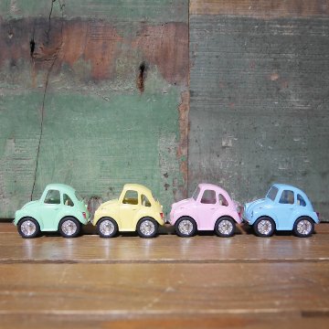 フォルクスワーゲンビートル4Pセット パステル ミニVWビートル プルバックミニカー　アメリカン雑貨の画像