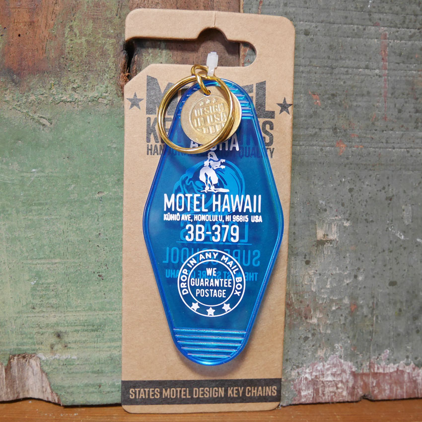 モーテル キーホルダークリア ハワイ MOTEL KEY CHAIN HAWAI アメリカン雑貨　の画像