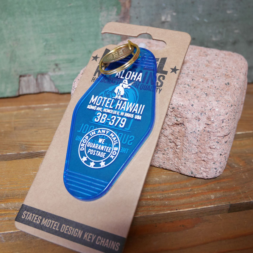 モーテル キーホルダークリア ハワイ MOTEL KEY CHAIN HAWAI アメリカン雑貨　の画像