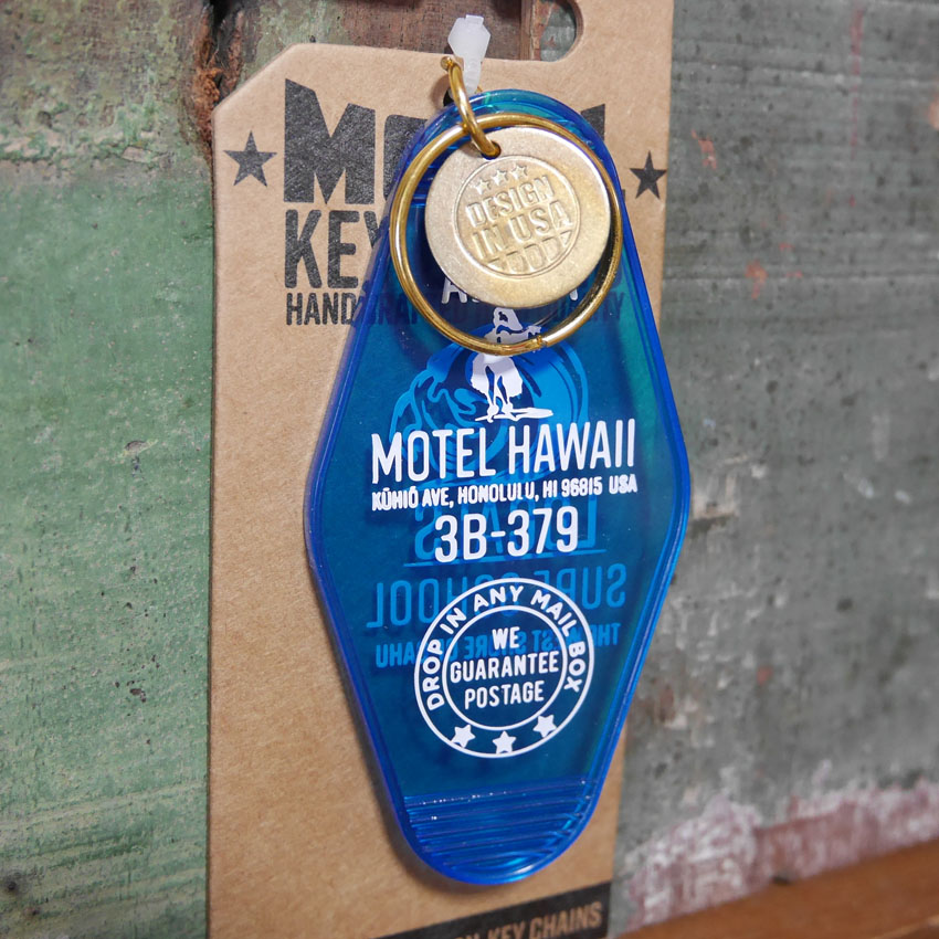モーテル キーホルダークリア ハワイ MOTEL KEY CHAIN HAWAI アメリカン雑貨　の画像
