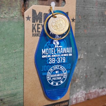 モーテル キーホルダークリア ハワイ MOTEL KEY CHAIN HAWAI アメリカン雑貨　の画像