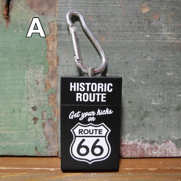 タバコ箱型 携帯灰皿 キーホルダー 灰皿 ルート66 ROUTE66　灰皿の画像