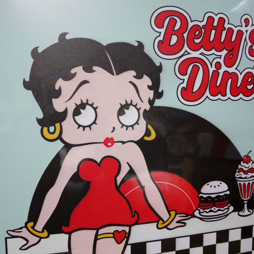 Betty Boop ティンサイン Betty's Dinner  ベティーブープ  アメリカン雑貨の画像
