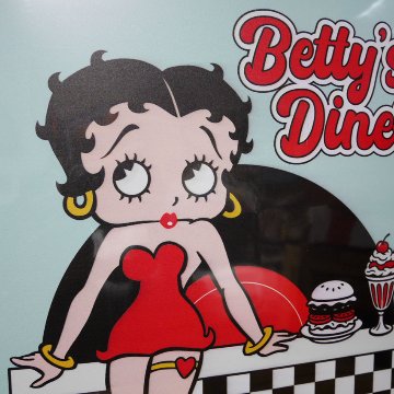 Betty Boop ティンサイン Betty's Dinner  ベティーブープ  アメリカン雑貨の画像