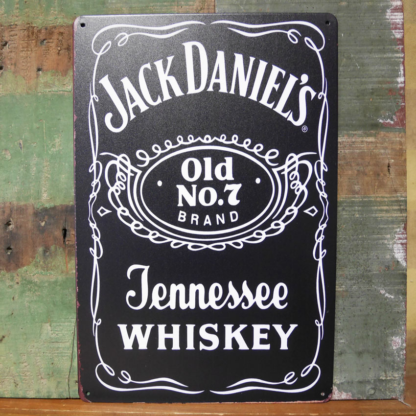 ジャックダニエルビンテージ レトロ インテリア サインボード JACK DANIEL'S ブリキ看板アメリカン雑貨の画像
