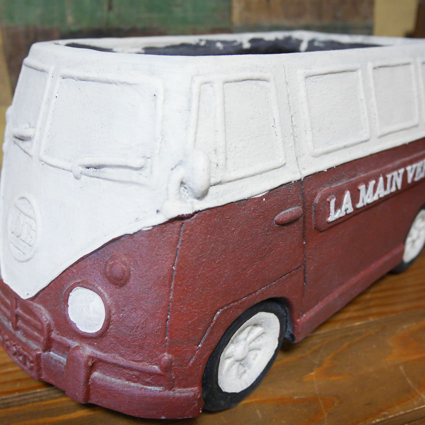 クラシックカーポット バス LLサイズ ガーデニング プランター CLASIC CAR  鉢 グリーンポット ガーデニング雑貨の画像