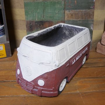 クラシックカーポット バス LLサイズ ガーデニング プランター CLASIC CAR  鉢 グリーンポット ガーデニング雑貨の画像