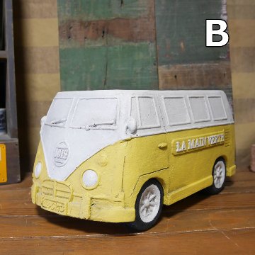 クラシックカーポット バス LLサイズ ガーデニング プランター CLASIC CAR  鉢 グリーンポット ガーデニング雑貨の画像