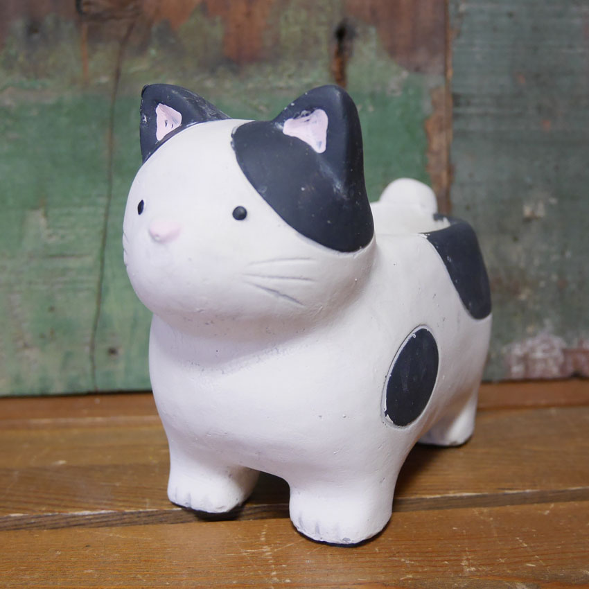 プランタンキャット インテリア ガーデニング プランター 猫 鉢 グリーンポット ガーデニング雑貨の画像