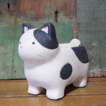 プランタンキャット インテリア ガーデニング プランター 猫 鉢 グリーンポット ガーデニング雑貨の画像