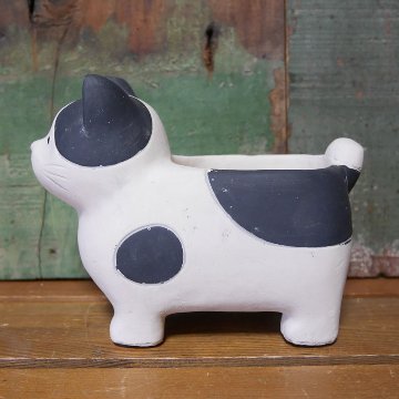 プランタンキャット インテリア ガーデニング プランター 猫 鉢 グリーンポット ガーデニング雑貨の画像
