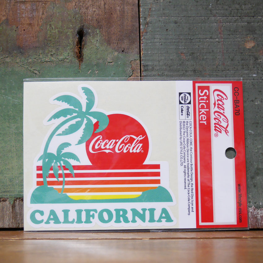 コカコーラ COLA DRINK STICKERS ステッカー CALIFORNIA Coca Cola 耐水 耐光 シール デコレーション アメリカン雑貨の画像