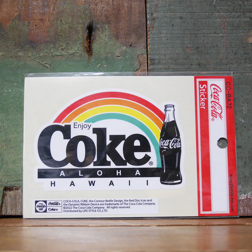 コカコーラ COLA DRINK STICKERS ステッカー ALOHA HAWAII Coca Cola 耐水 耐光 シール デコレーション アメリカン雑貨の画像