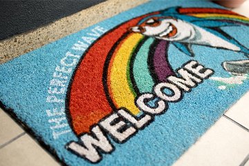 SHARK WELCOME Coir Door Mat コイヤーマット シャーク ウェルカム 玄関マット アメリカン雑貨の画像