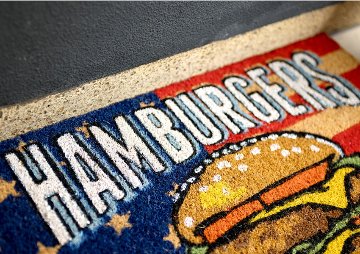 HAMBURGERS Coir Door Mat コイヤーマット ハンバーガー 玄関マット アメリカン雑貨の画像