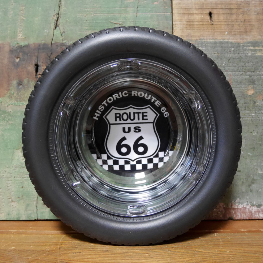 ROUTE66 タイヤアッシュトレイ 卓上灰皿 ルート66 TIRE ASHTRAY アメリカン雑貨の画像
