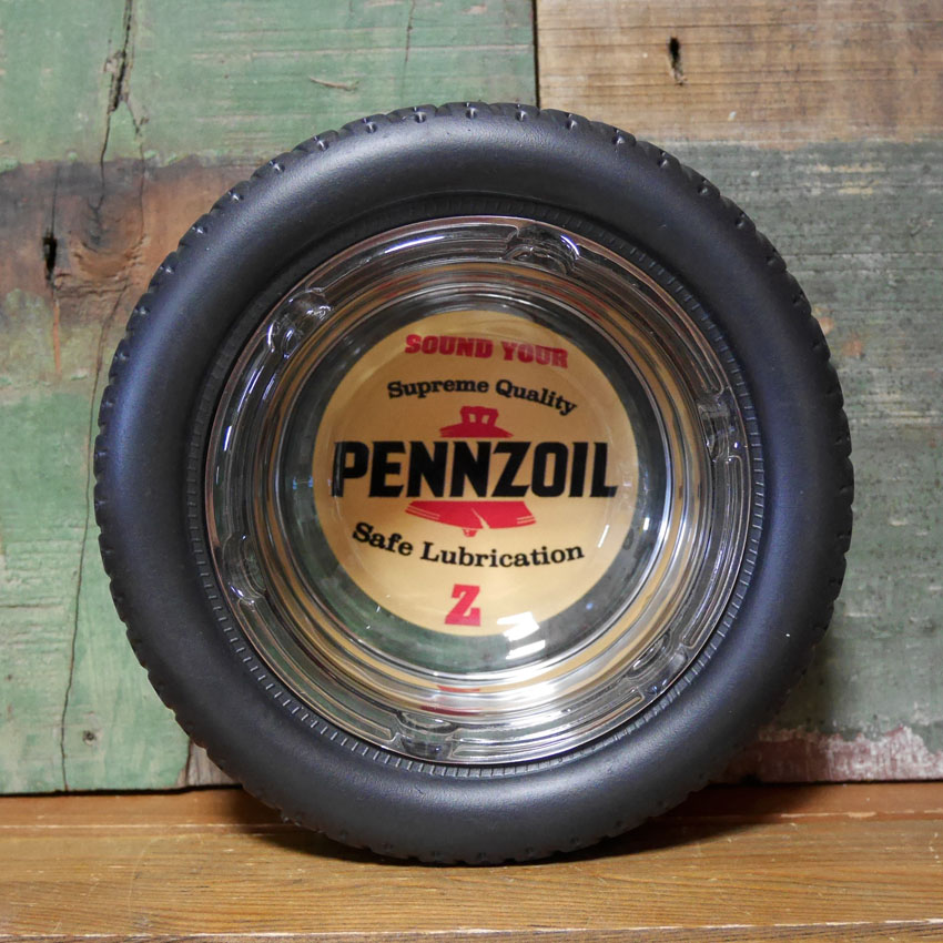 PENNZOIL タイヤアッシュトレイ 卓上灰皿 ペンズオイル LUBRICATION TIRE ASHTRAYアメリカン雑貨の画像