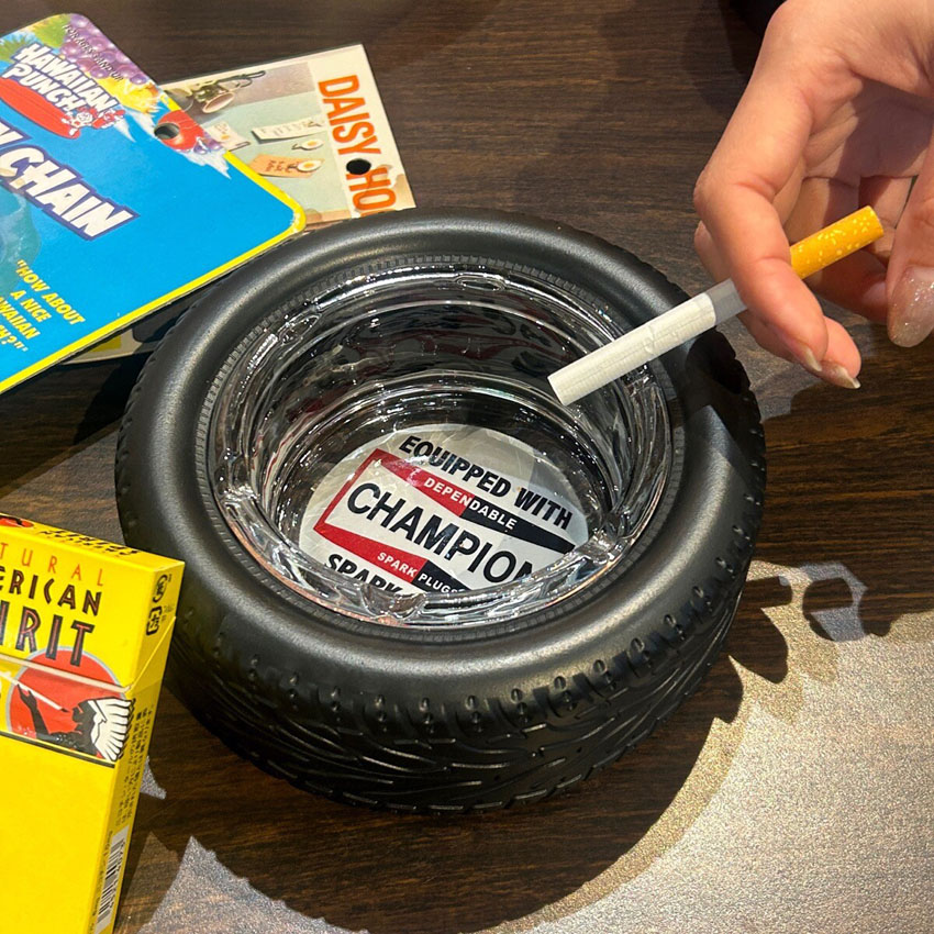 PENNZOIL タイヤアッシュトレイ 卓上灰皿 ペンズオイル LUBRICATION TIRE ASHTRAYアメリカン雑貨の画像
