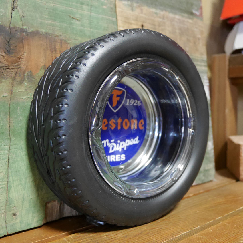 Firestone タイヤアッシュトレイ 卓上灰皿 FS TIRE ファイアストン TIRE ASHTRAYアメリカン雑貨の画像