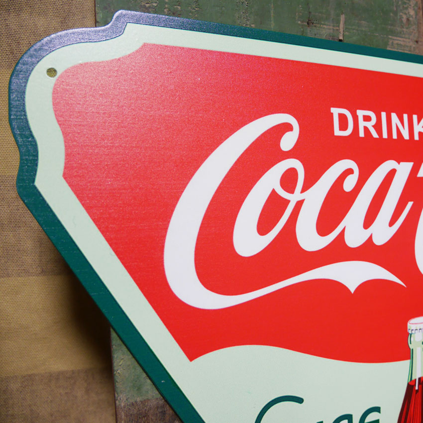  コカ・コーラブリキ看板 コカコーラ ダイカット USA SIGN Coca-Cola サインボード  アメリカン雑貨の画像