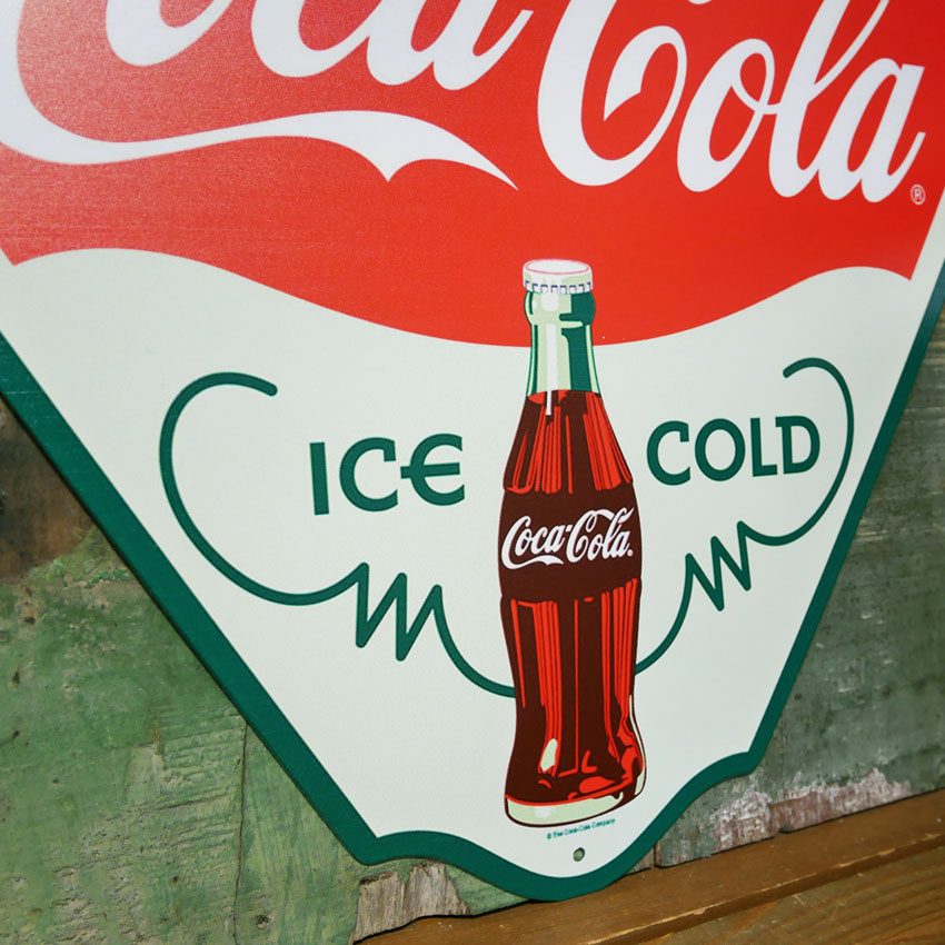  コカ・コーラブリキ看板 コカコーラ ダイカット USA SIGN Coca-Cola サインボード  アメリカン雑貨の画像