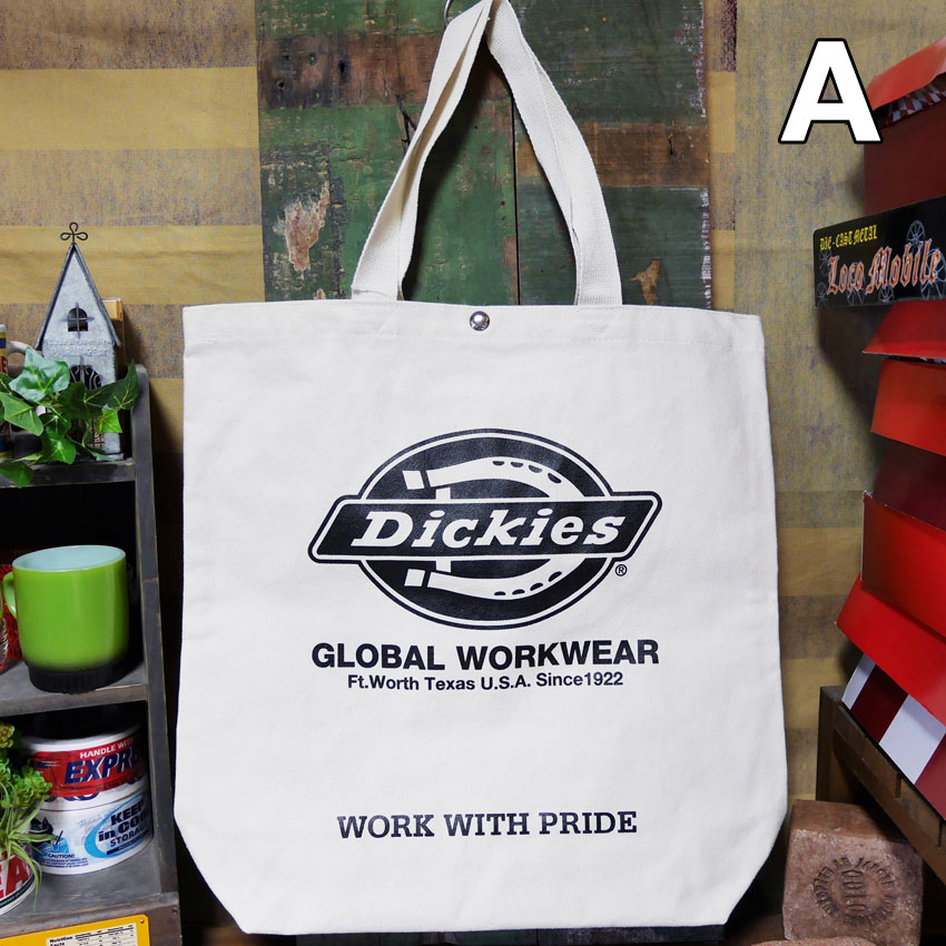 DICKIES キャンバストート LOGO TC CANVAS TOTE BAG ディッキーズ トートバッグ アメリカン雑貨の画像